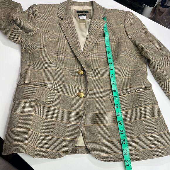 J Crew Schoolboy Blazer Sz 2 Houndstooth Wool Blend Preppy Old Money Academia - Picture 10 of 16